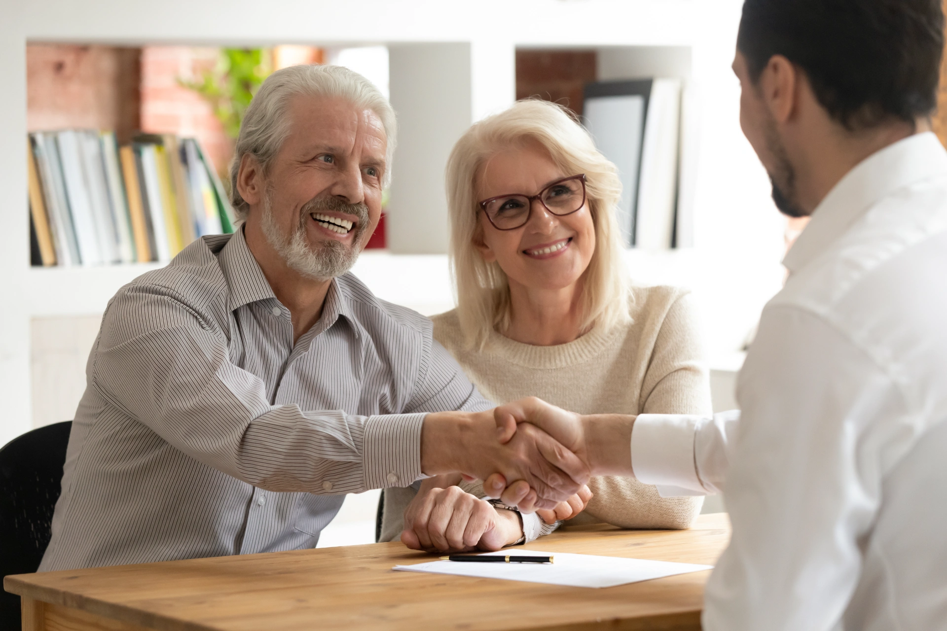 handshake after making a deal