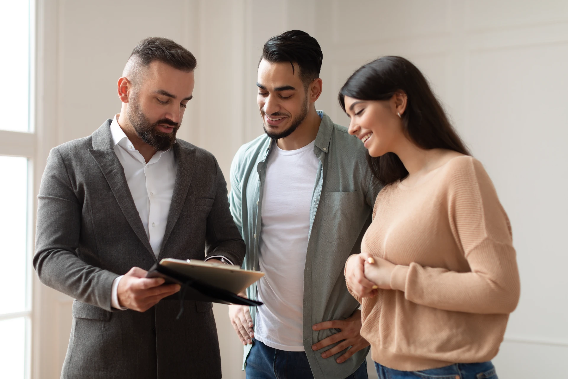 couple getting finance advices and consuting from a specialist